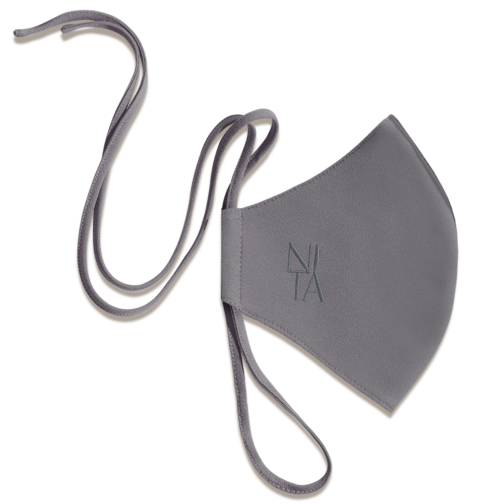 Foundation Face Mask with String Extension in Smoke